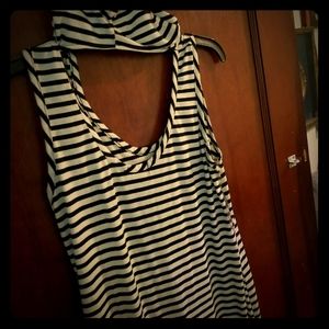 Stripped Dress with Love Me print